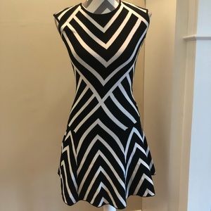 Black and White fitted dress